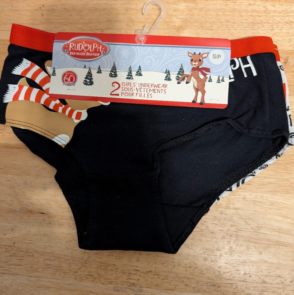 Girls Teens Underwear Rudolph Brand New with tag (2 pairs) Size SP